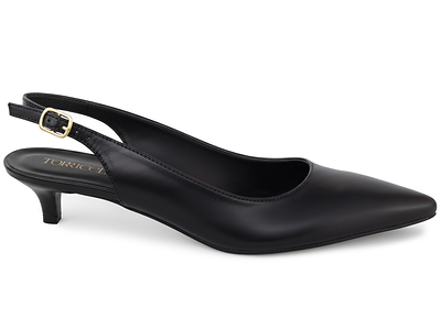  - Sapato Scarpin Slingback Salto Kitten Heel
