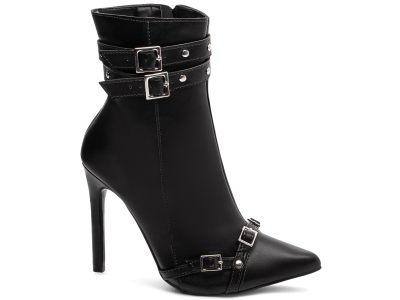  - Bota Bico Fino Salto 12 Cano Médio