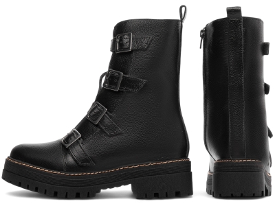  - Bota Coturno Sola Tratorada Couro