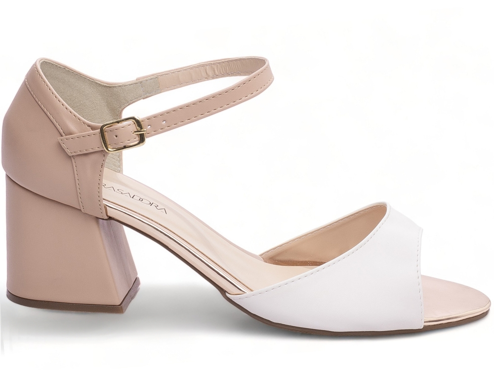 - Sandália Salto Bloco Grosso Baixo Numeração Especial Tamanho Grande