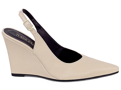  - Scarpin Slingback Anabela Corte V