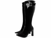  - Bota Biker Bico Fino Cano Longo Alto Fivela Arrasadora