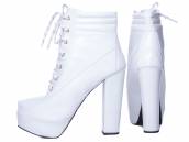  - Bota Coturno Meia Pata Napa Branco