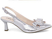  - Scarpin Slingback Salto Taça com Laço