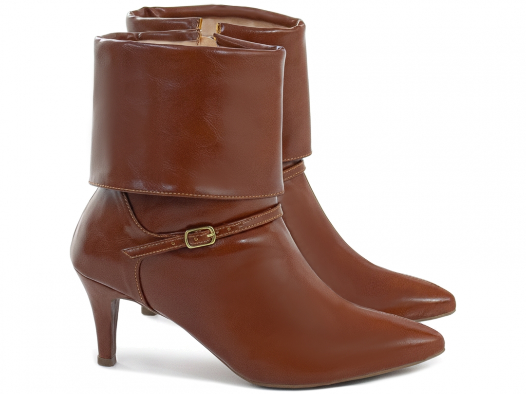 Bota Ankle Boot Capa Cano Curto
