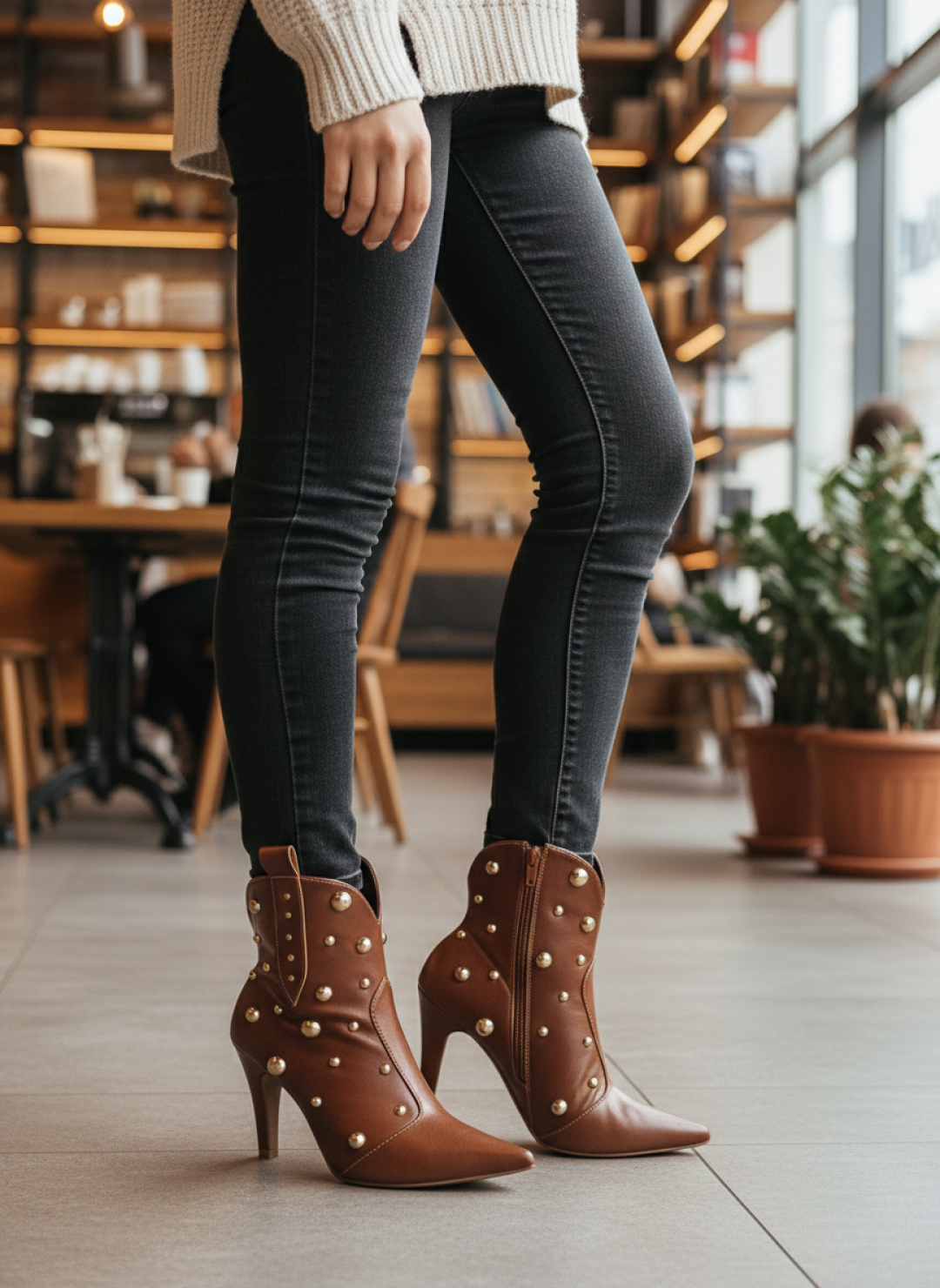 Bota Bico Fino Feminina