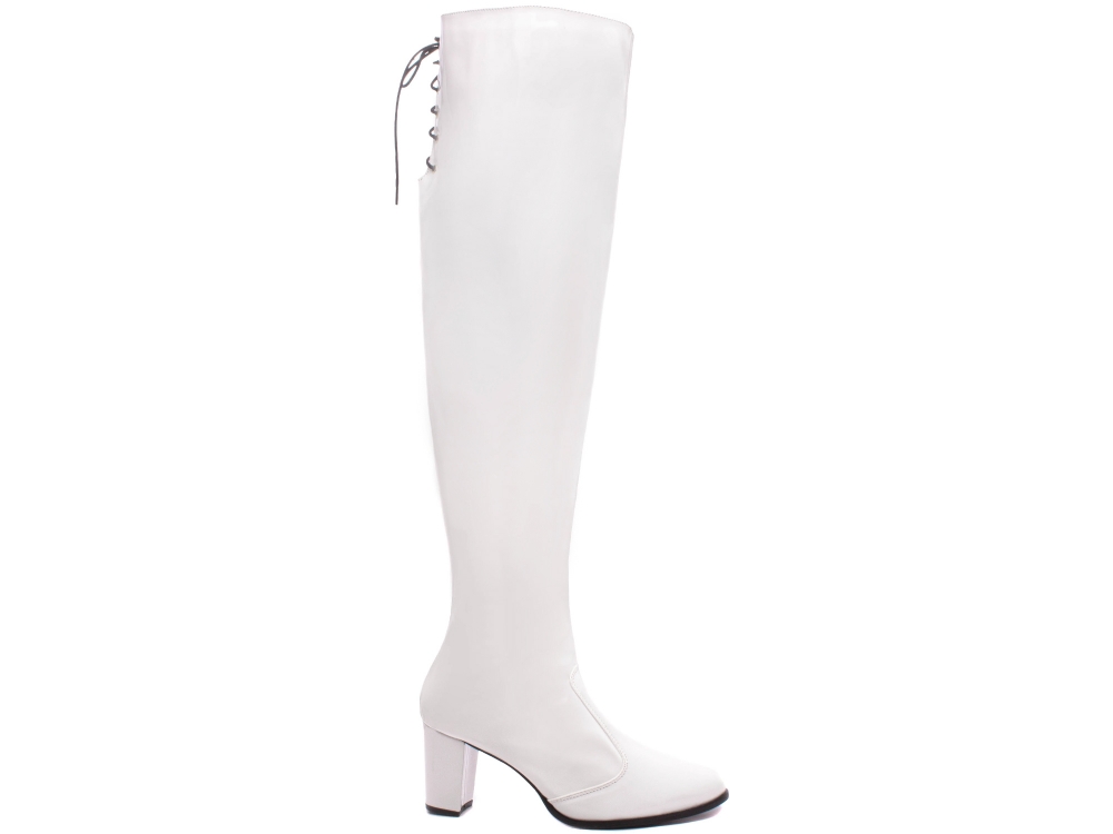 Bota Over Arrasadora Verniz Branco