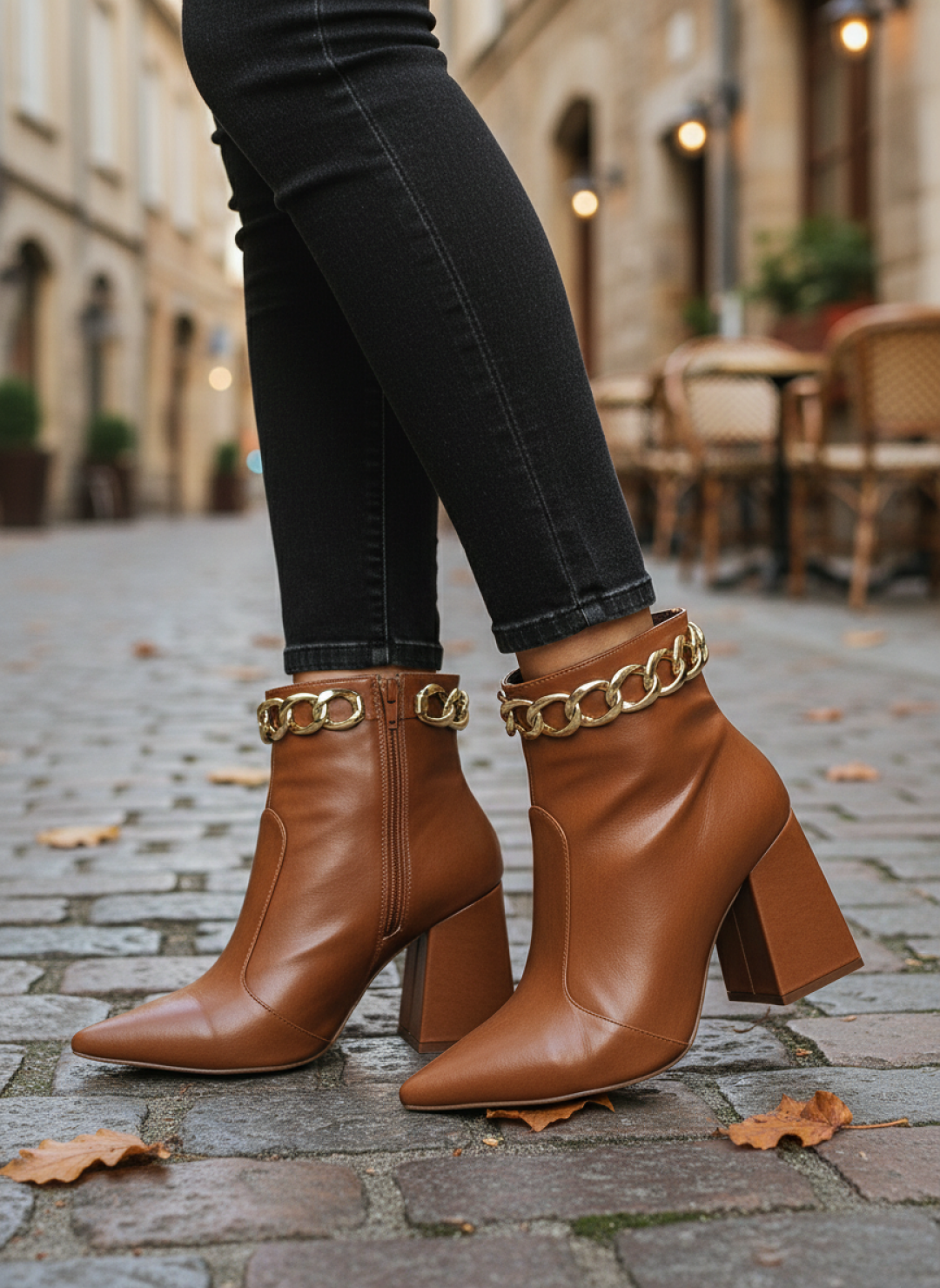 Bota Bico Fino Cano Médio